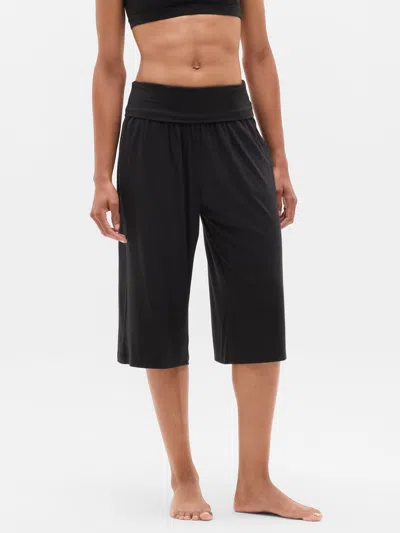 Athleta Dream Drape Mid Rise Crop Pant In Black