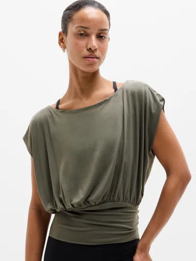 Athleta Dream Drape Tee In Jungle