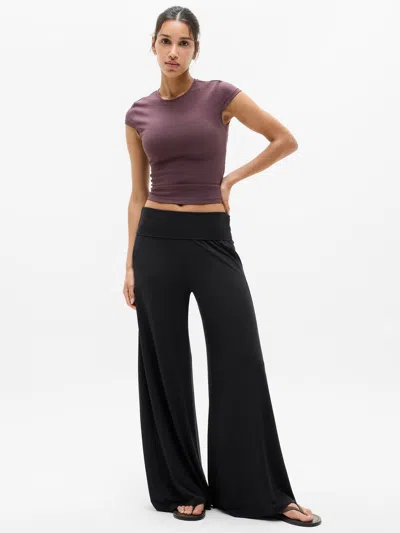 Athleta Dream Drape Ultra Wide Pant In Black