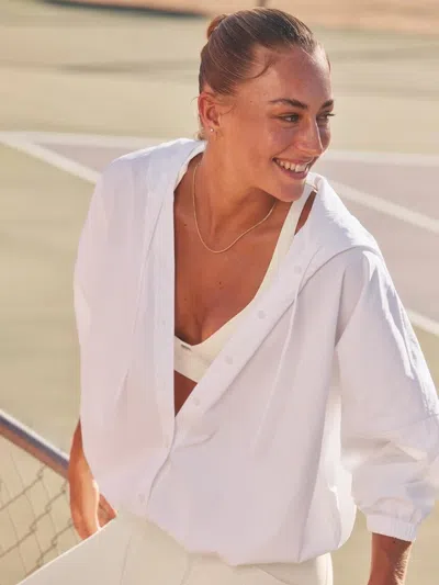 Athleta Drift Poplin Jacket In Bright White