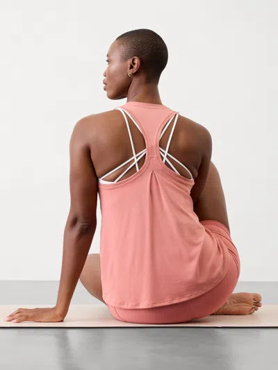Athleta Ease In Tank In Natural Rose