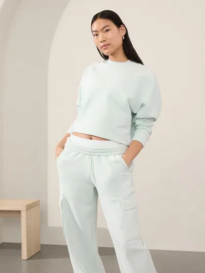 Athleta Easy Fleece Dolman Crop Sweatshirt In Glacier