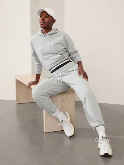 Athleta Easy Fleece Hoodie Sweatshirt In Grey Heather (bros Bc0