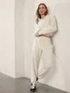 Athleta Easy Fleece Mid Rise Jogger In Bone
