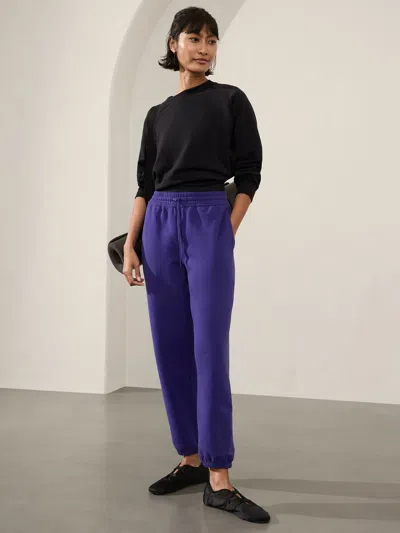 Athleta Easy Fleece Mid Rise Jogger In Deep Marine