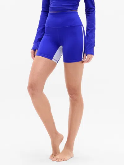 Athleta Elation Tipped 5" Shortie In Blue