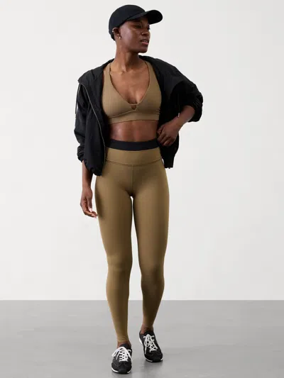 Athleta Elation Ultra High Rise Double Up Legging In Clay/black