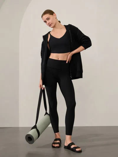 Athleta Elation Ultra High Rise Rib Legging In Black Rib