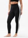 Athleta Elation Ultra High Rise Shine Sport Stripe 7/8 Legging In Black
