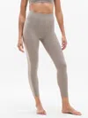 Athleta Elation Ultra High Rise Shine Sport Stripe 7/8 Legging In Gray