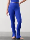 Athleta Elation Ultra High Rise Split Slim Flare Pant In Tanzanite Blue