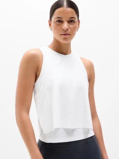 Athleta Endurance Built-in Bra Tank In Bright White