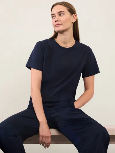 Athleta Essential Long Tee In Navy