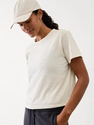 Athleta Essential Slub Tee In Bone