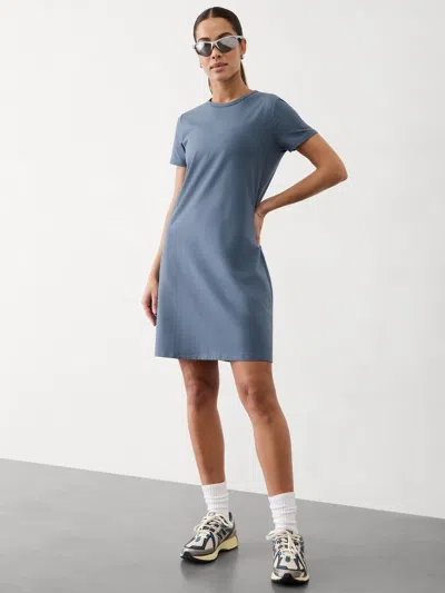 Athleta Essential Tee Dress In Shadow Blue