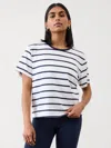 Athleta Essential Tee In Winona Navy Stripe