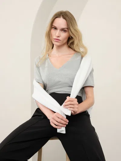 Athleta Essential V-neck Tee In Grey