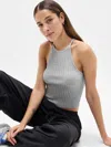 Athleta Eternal Seamless Crop Tank In Gray