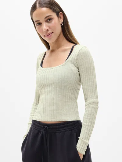 Athleta Eternal Seamless Crop Top In Green
