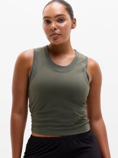 Athleta Eternity Rib Tank In Jungle