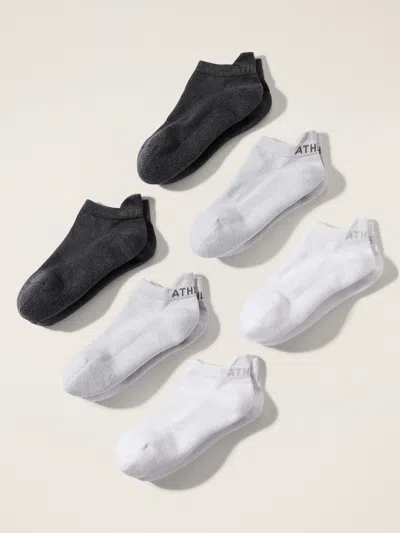 Athleta Everyday Ankle Sock 6-pack In Multi Combo Black/white