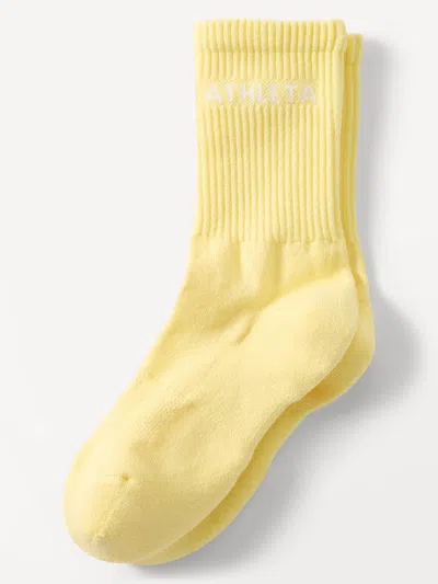 Athleta Everyday Crew Sock In Citron