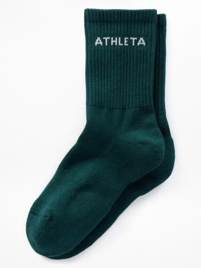 Athleta Everyday Crew Sock In Green