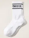 Athleta Everyday Crew Sock In Power Of She Black