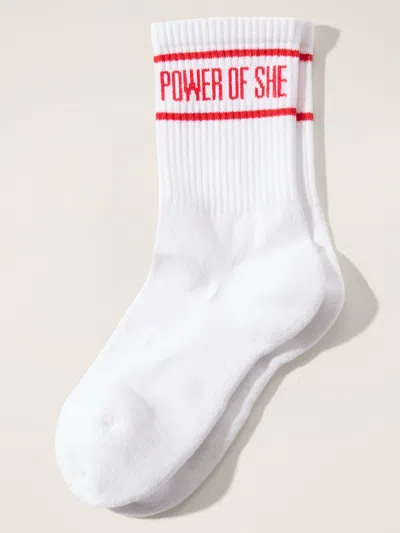 Athleta Everyday Crew Sock In Power Of She Red