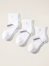 Athleta Everyday Quarter Crew Sock 3-pack In Multi Bright White