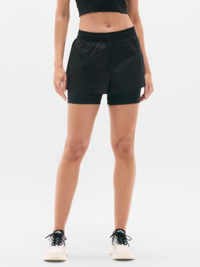 Athleta Fast Route Hybrid Run Short In Black