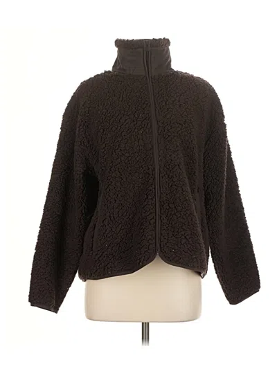 Pre-owned Athleta Faux Fur Jacket In Brown