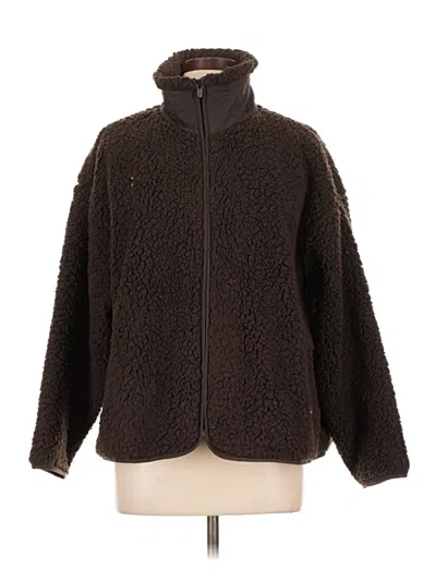 Pre-owned Athleta Faux Fur Jacket In Brown