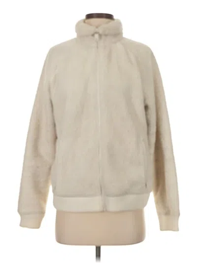 Pre-owned Athleta Faux Fur Jacket In Ivory