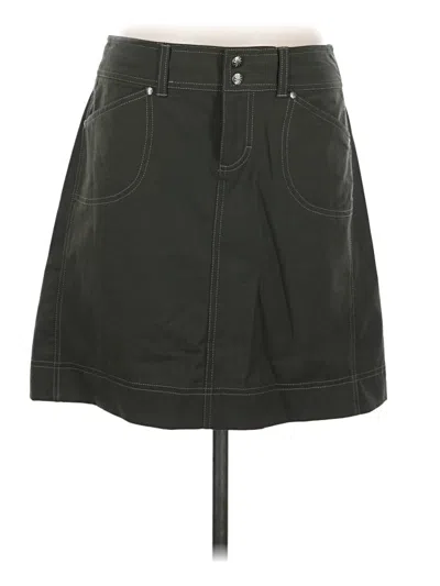 Pre-owned Athleta Faux Leather Skirt In Black