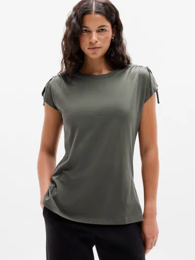 Athleta Favorite Cotton Cinched Tee In Jungle