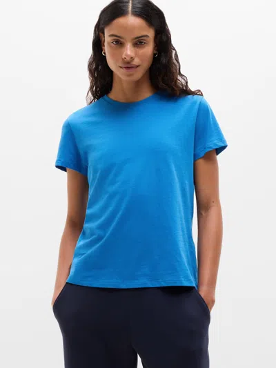 Athleta Favorite Cotton Classic Tee In Blue