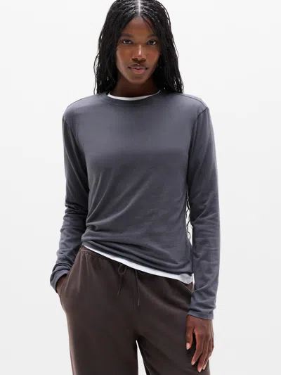 Athleta Favorite Cotton Classic Top In Ash