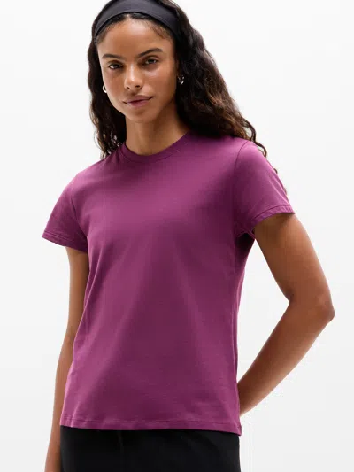 Athleta Favorite Cotton Tee In Purple