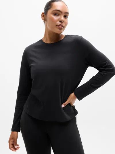 Athleta Favorite Cotton Top In Black
