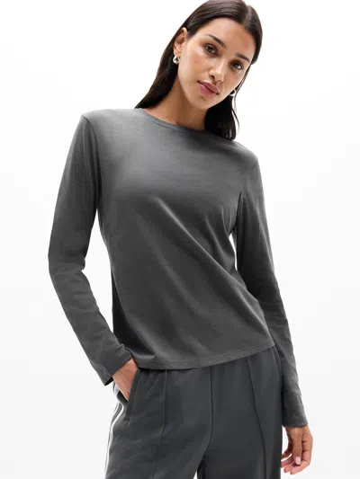 Athleta Favorite Cotton Top In Gray