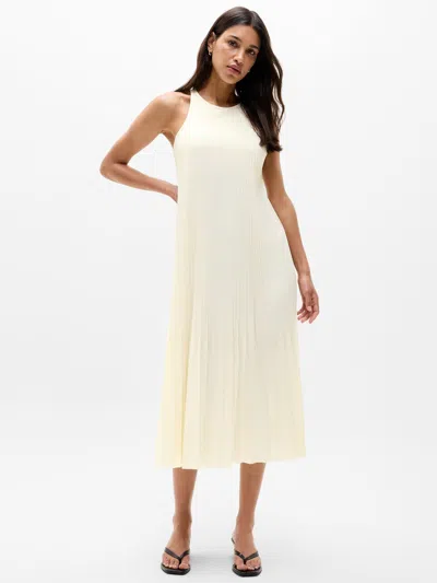 Athleta Featherweight Plissé Dress In Pearl