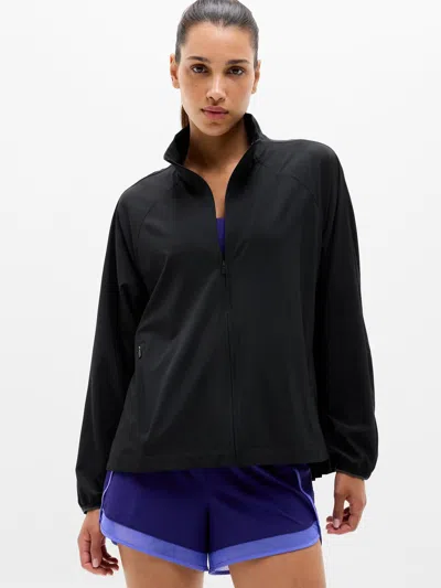 Athleta Featherweight Plissé Jacket In Black