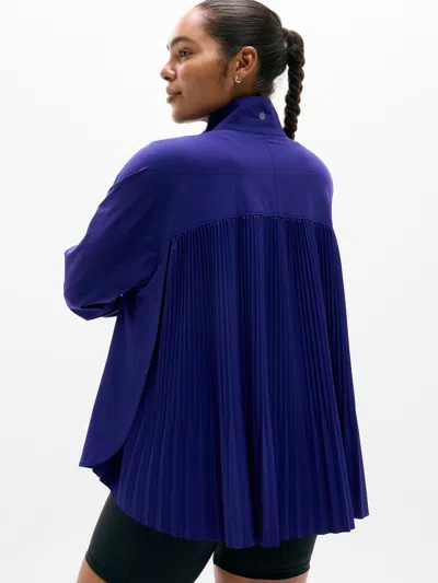 Athleta Featherweight Plissé Jacket In Mystic