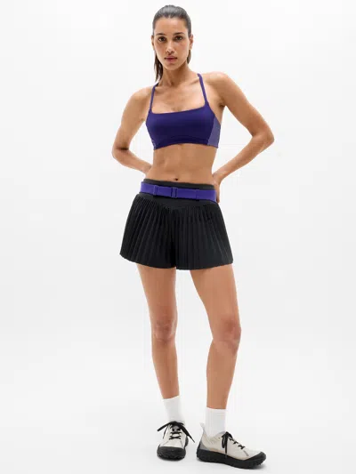 Athleta Featherweight Plissé Run Short In Multi