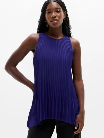 Athleta Featherweight Plissé Tank In Mystic