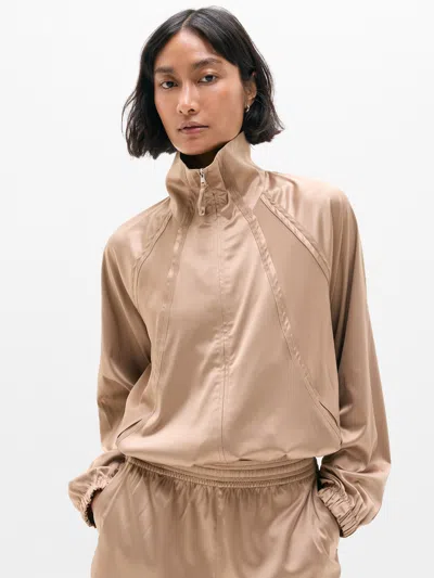 Athleta Featherweight Satin Jacket In Savanna