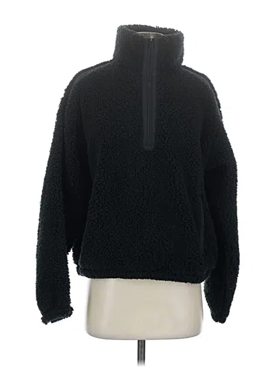 Pre-owned Athleta Fleece Jacket In Black