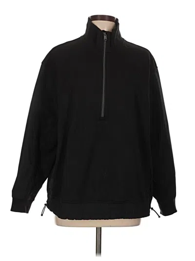 Pre-owned Athleta Fleece Jacket In Black