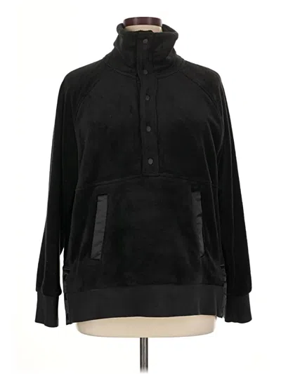 Pre-owned Athleta Fleece Jacket In Black